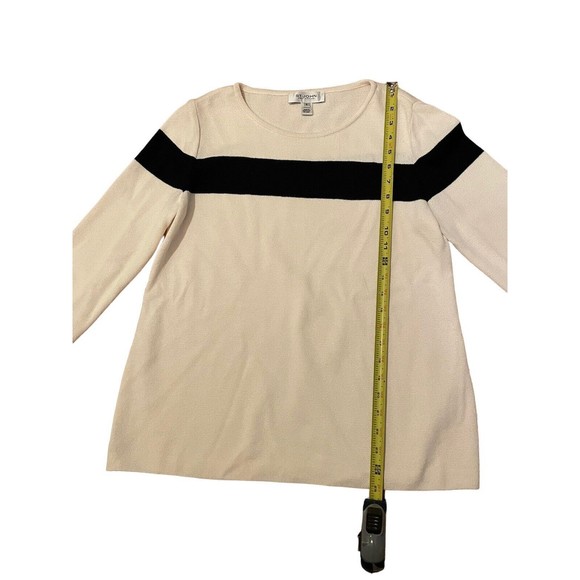 St. John Collection Wool Blend Sweater Ivory and Navy Nautical Women's Small - Picture 5 of 8